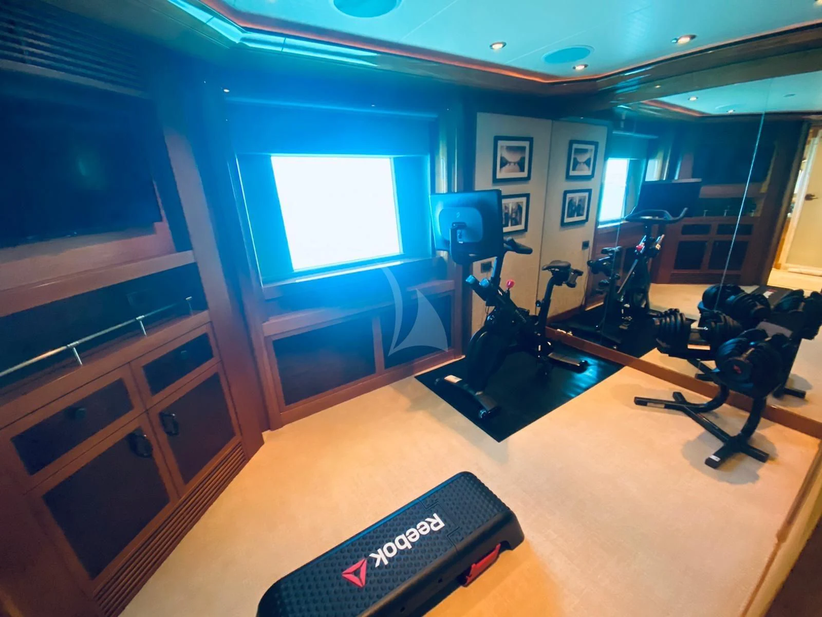 a room with a piano and a piano aboard AS YOU WISH Yacht for Sale