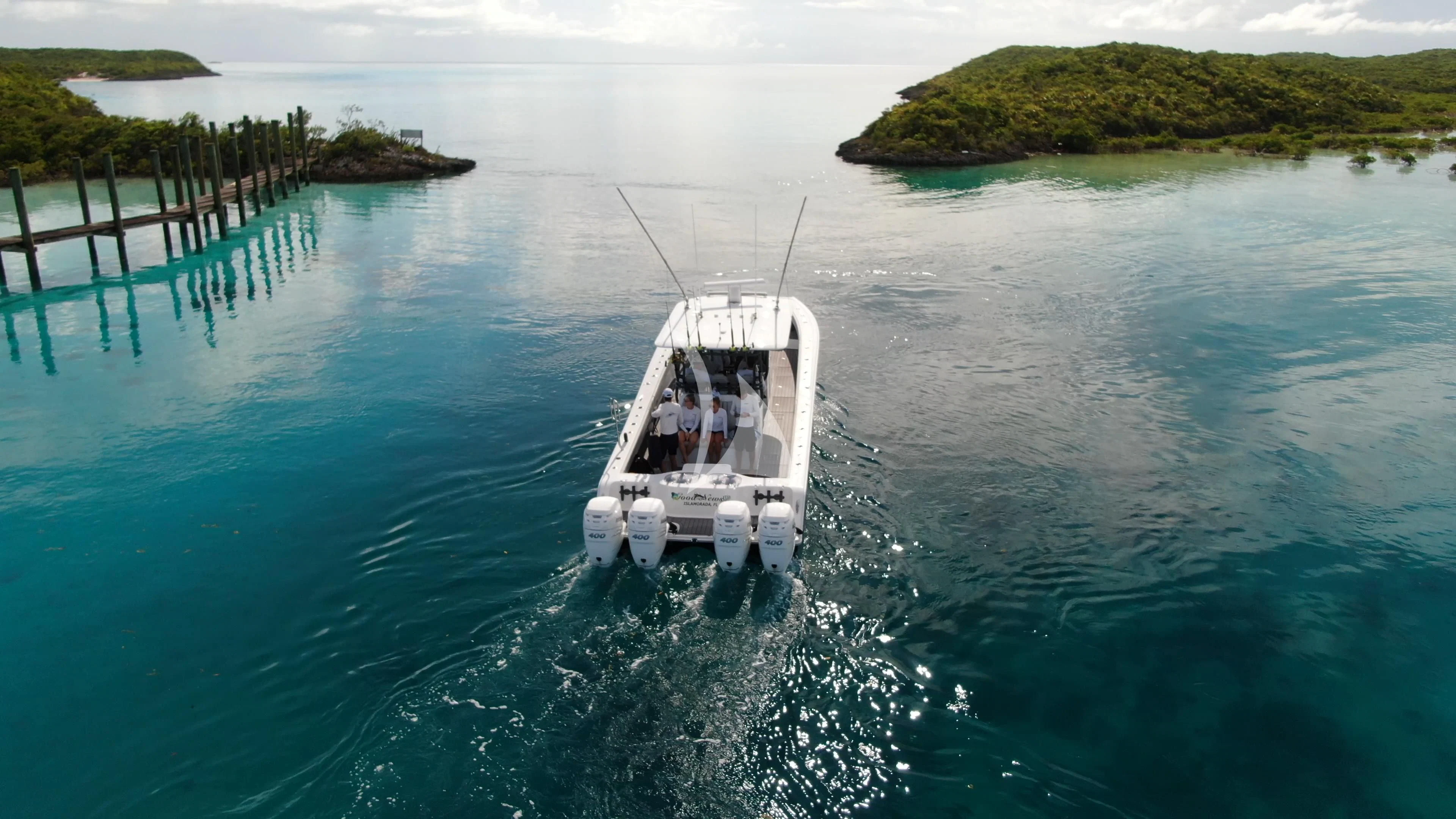 a boat on the water aboard AS YOU WISH Yacht for Sale