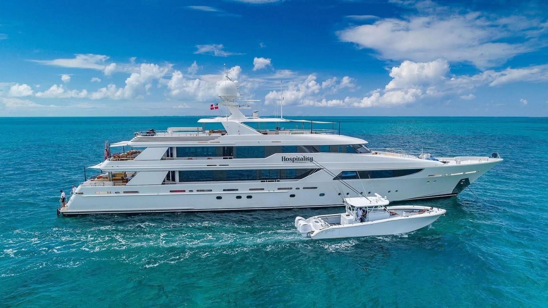 a boat in the water aboard AS YOU WISH Yacht for Sale