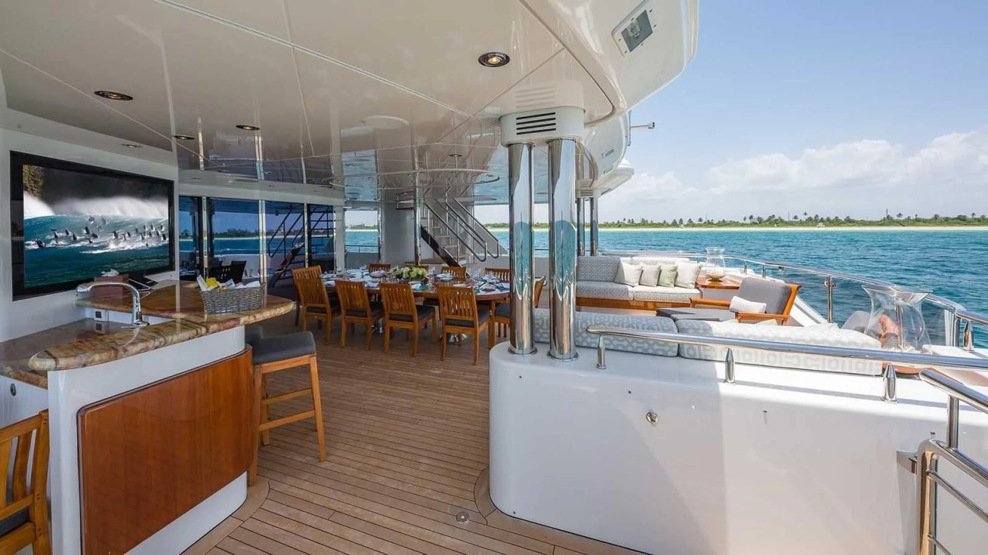 a boat on the water aboard AS YOU WISH Yacht for Sale