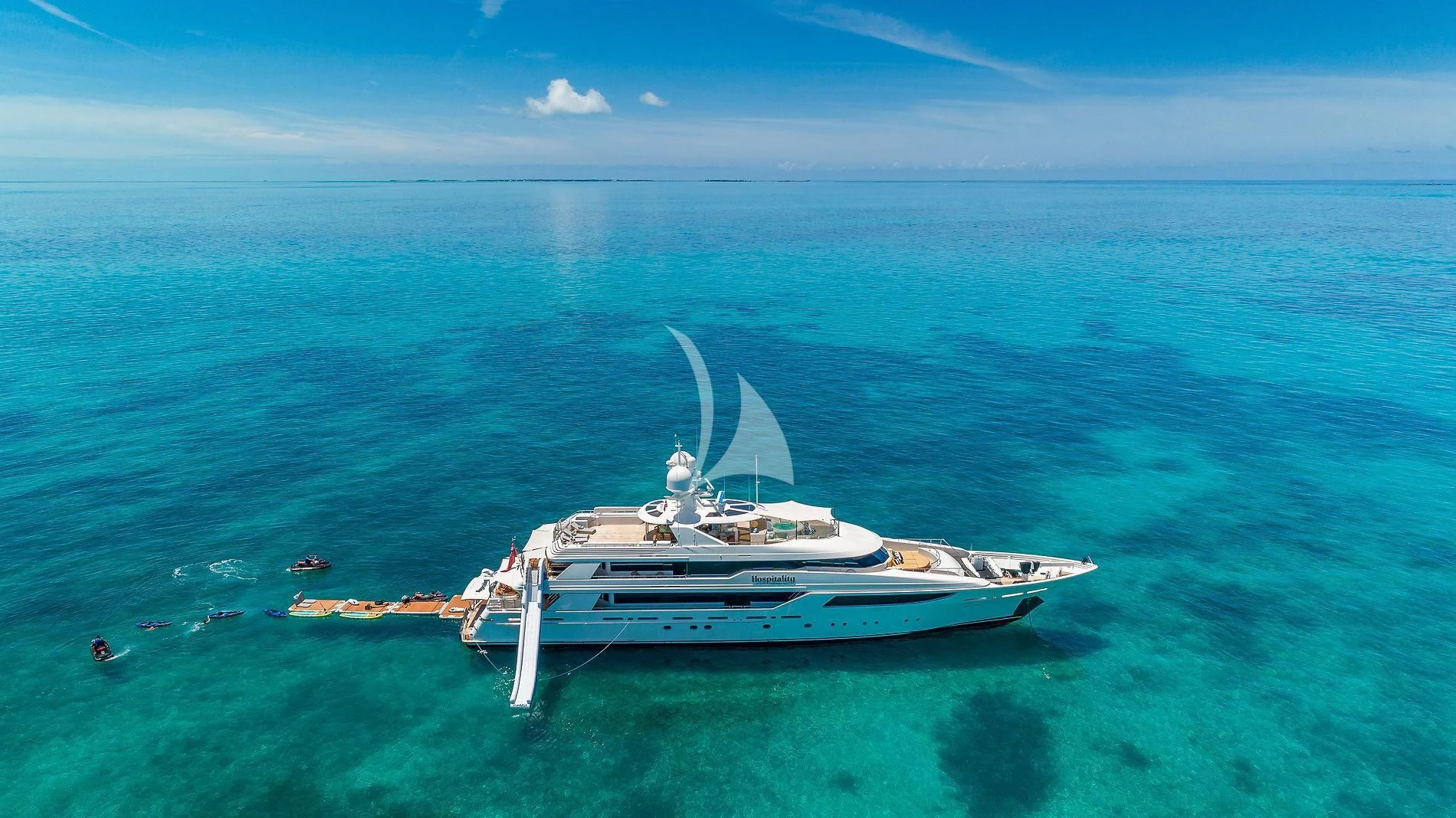 a boat in the water aboard AS YOU WISH Yacht for Sale