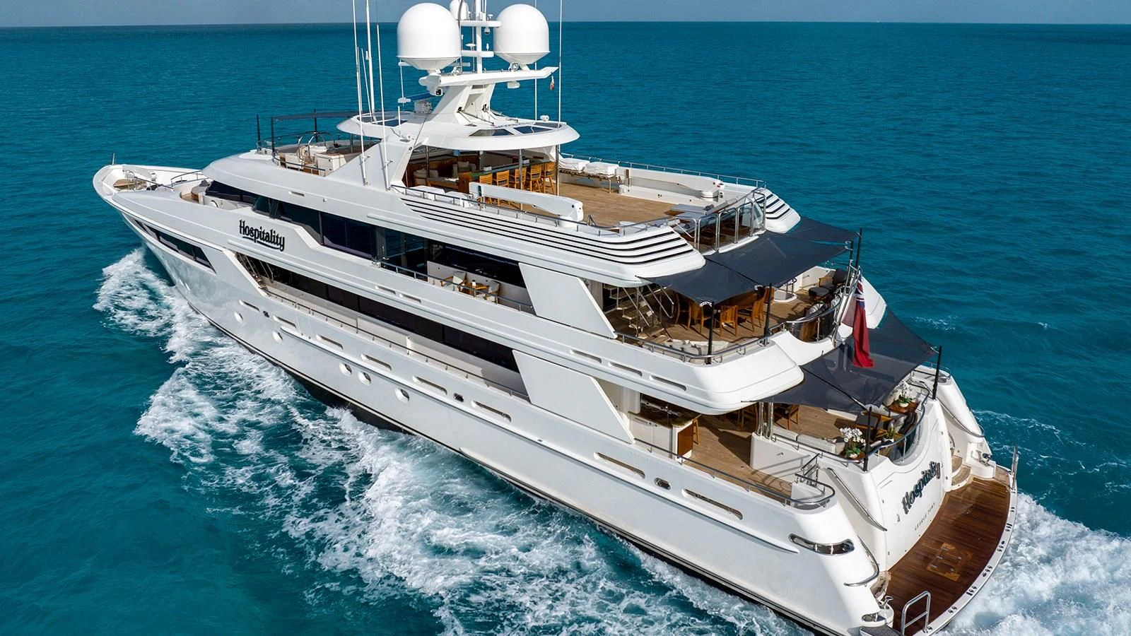 a ship on the water aboard AS YOU WISH Yacht for Sale