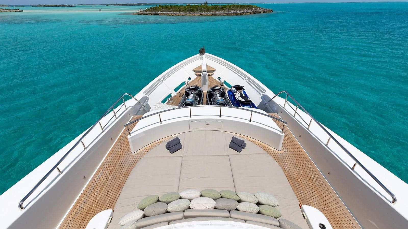 a boat on the water aboard AS YOU WISH Yacht for Sale
