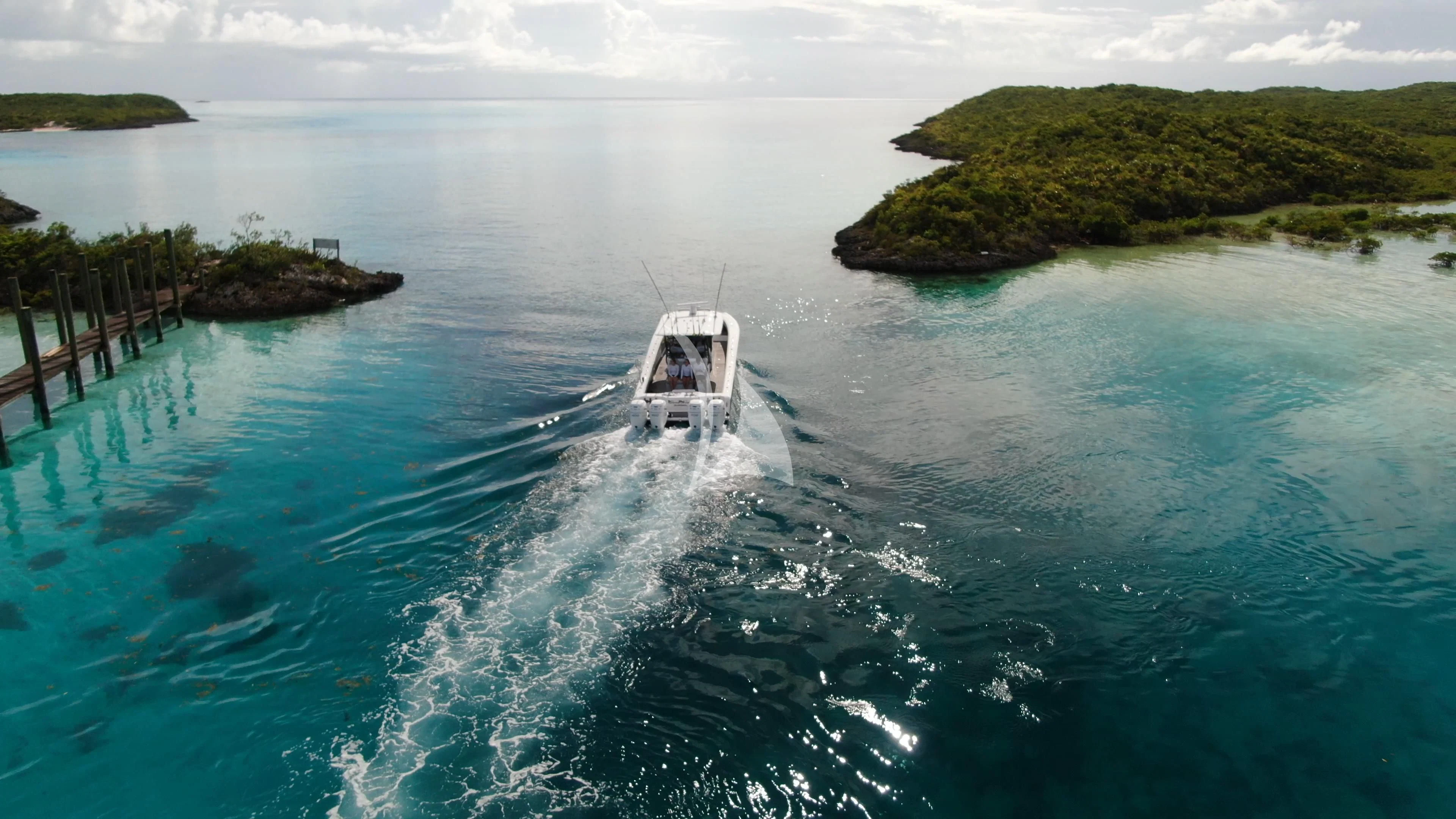 a boat on the water aboard AS YOU WISH Yacht for Sale
