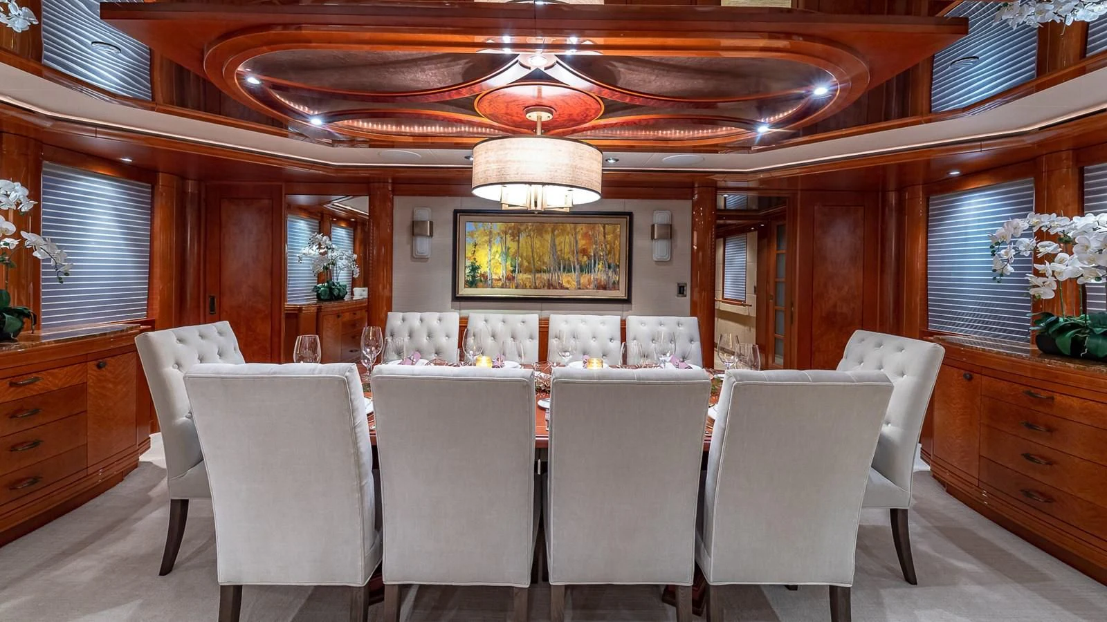 a room with chairs and a table aboard AS YOU WISH Yacht for Sale