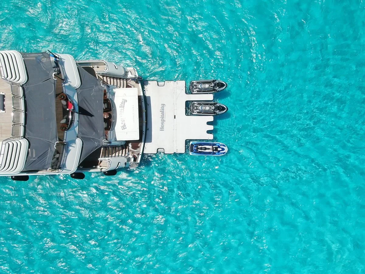 a satellite in the water aboard AS YOU WISH Yacht for Sale