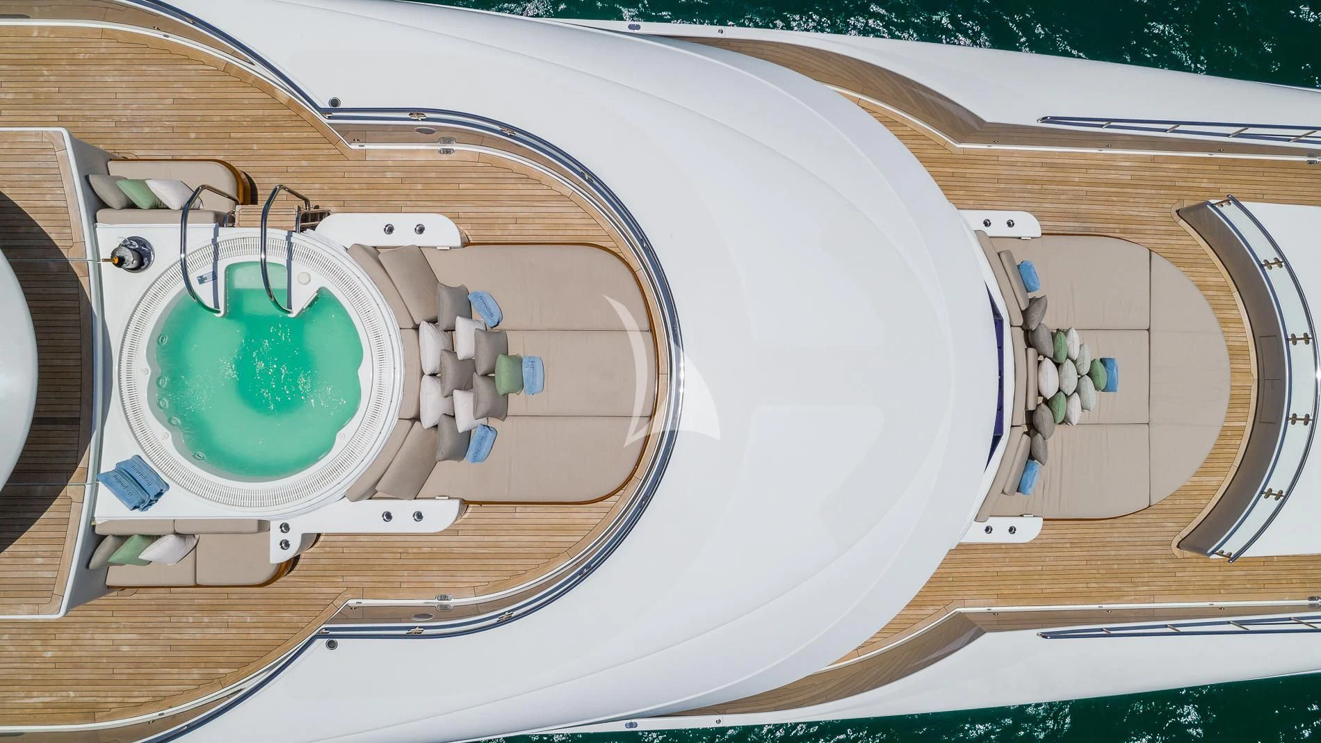 a group of white containers with green liquid in them aboard AS YOU WISH Yacht for Sale
