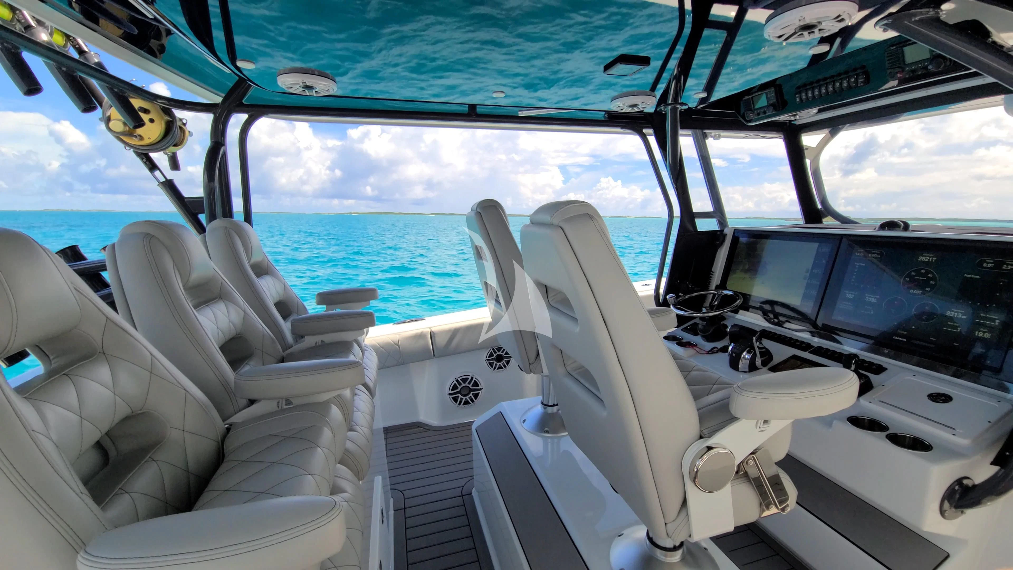 inside of a car aboard AS YOU WISH Yacht for Sale