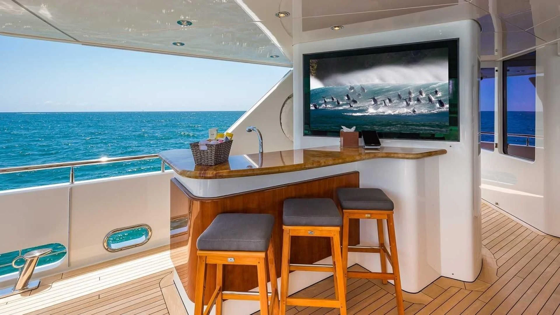 a room with a table and chairs aboard AS YOU WISH Yacht for Sale