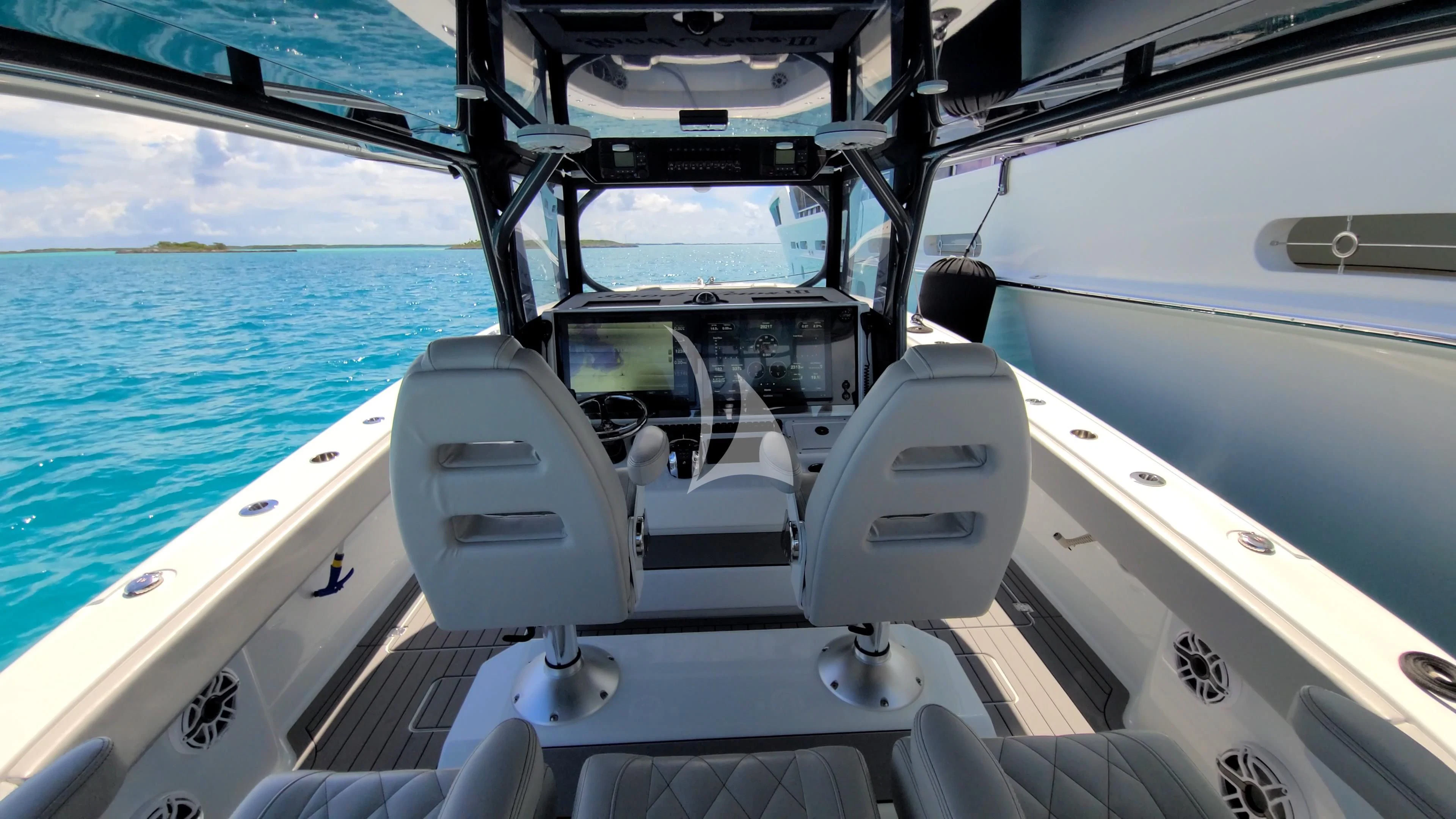 the inside of a boat aboard AS YOU WISH Yacht for Sale