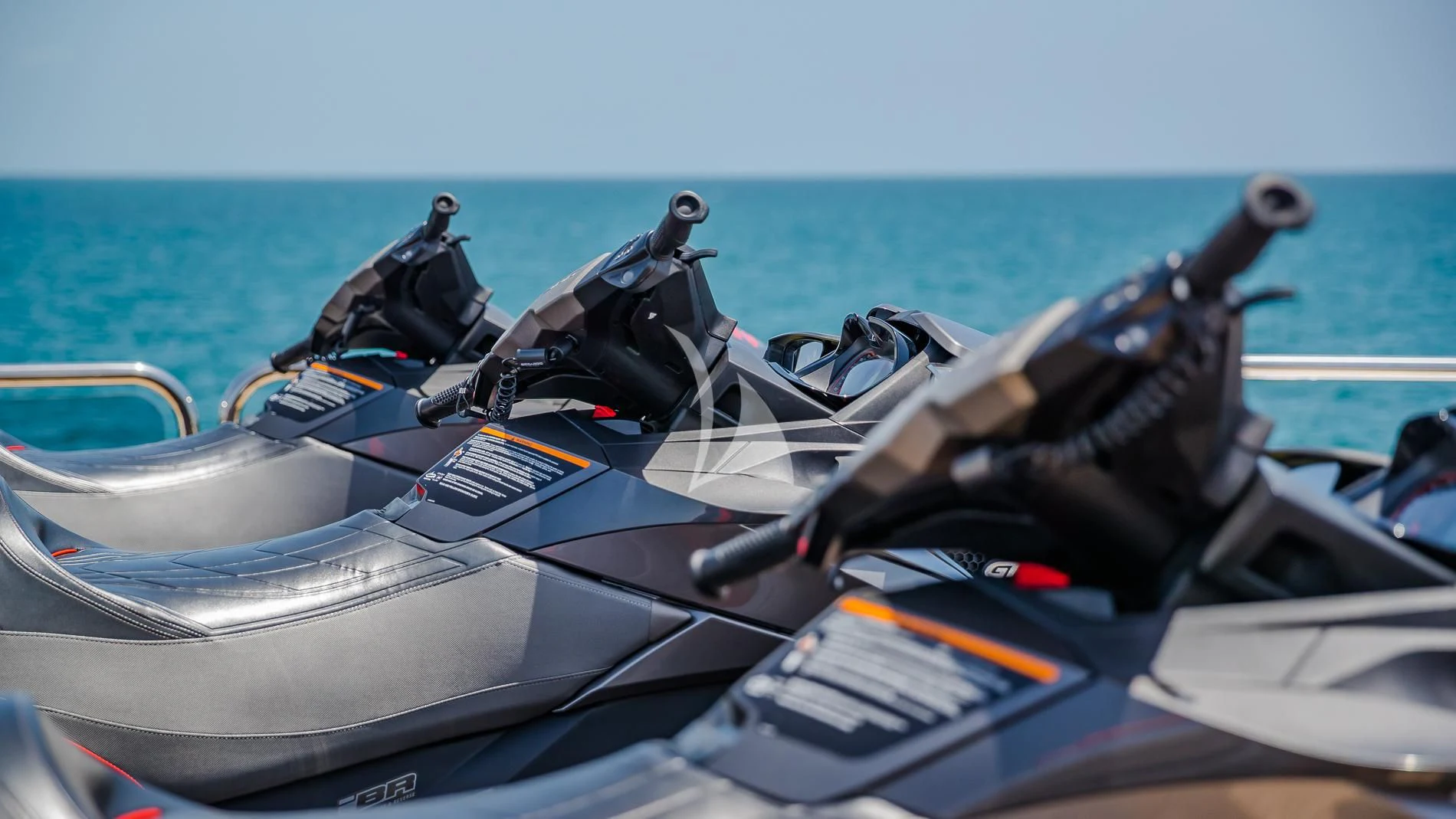 a boat with a couple of motorbikes on it aboard AS YOU WISH Yacht for Sale