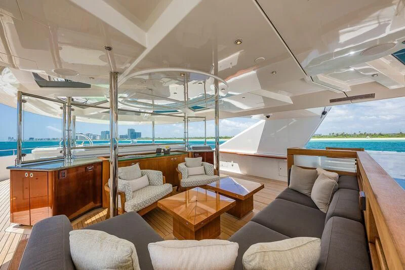 a boat with a large window aboard AS YOU WISH Yacht for Sale