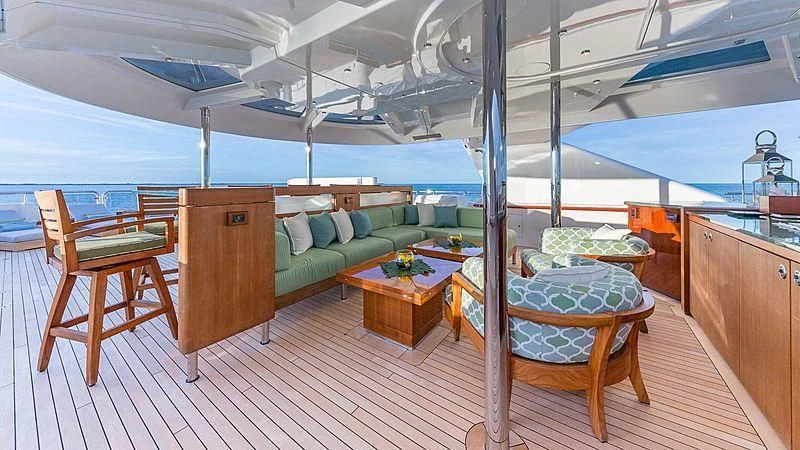 a room with a couch and a table aboard AS YOU WISH Yacht for Sale
