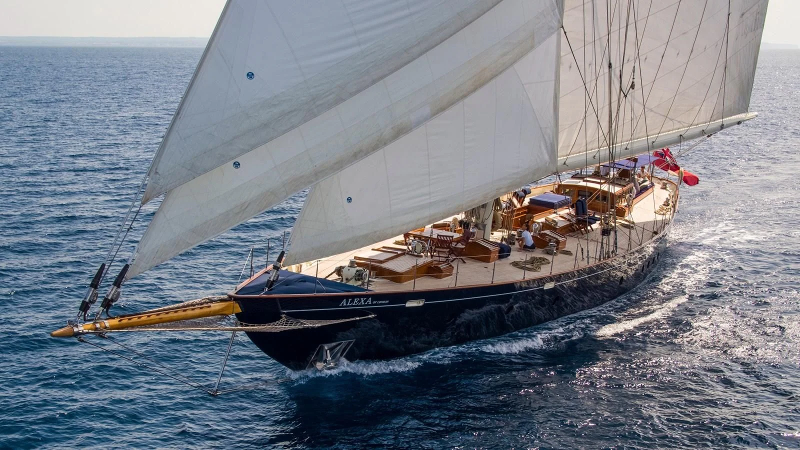 a boat on the water aboard ALEXA OF LONDON Yacht for Sale