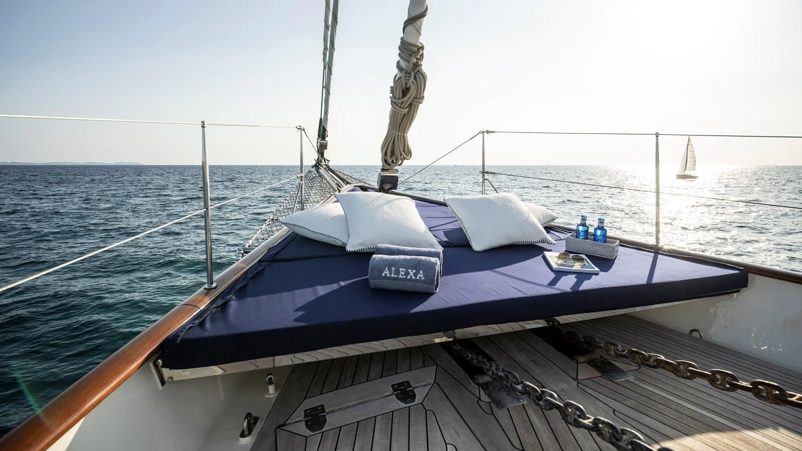 a boat on the water aboard ALEXA OF LONDON Yacht for Sale