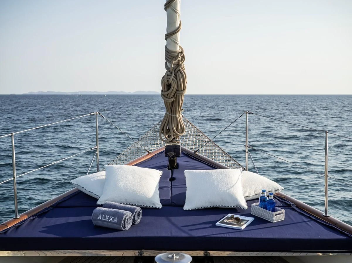 a boat with a rope attached to it aboard ALEXA OF LONDON Yacht for Sale