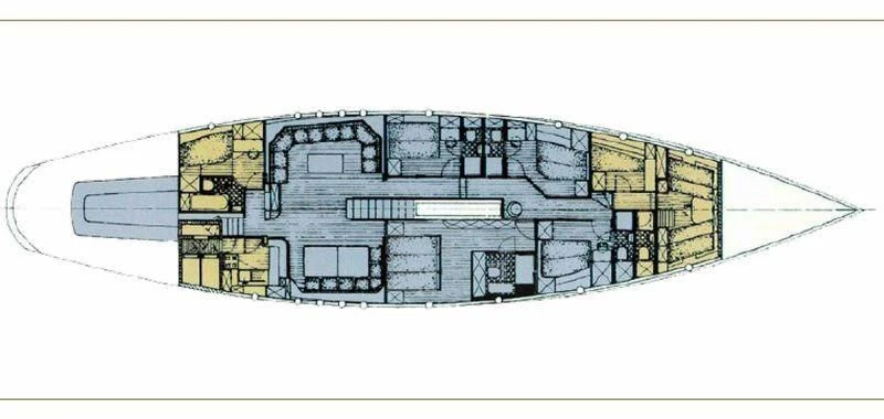 diagram, engineering drawing aboard ALEXA OF LONDON Yacht for Sale