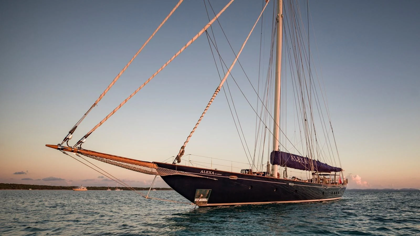 a boat in the water aboard ALEXA OF LONDON Yacht for Sale