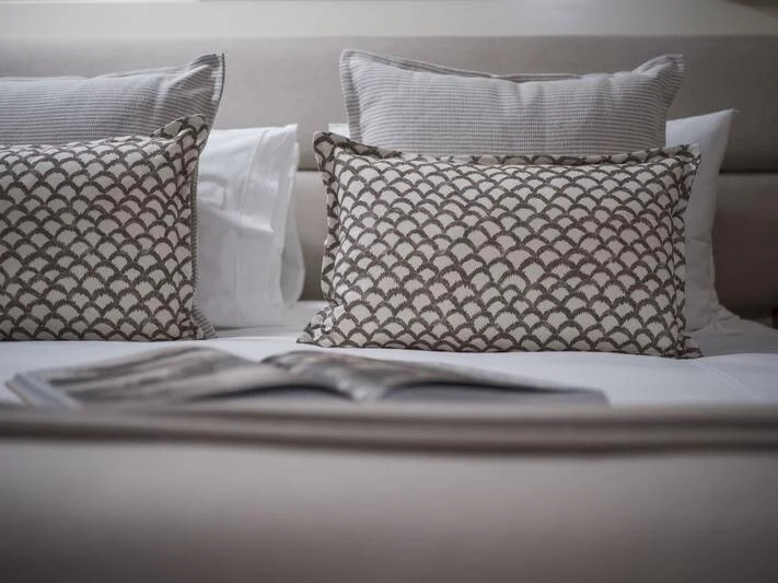 pillows on a couch aboard ALEXA OF LONDON Yacht for Sale