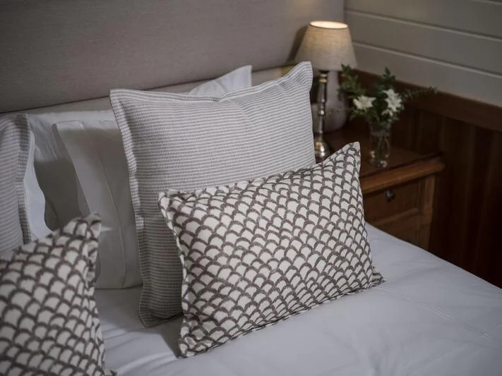 pillows on a bed aboard ALEXA OF LONDON Yacht for Sale