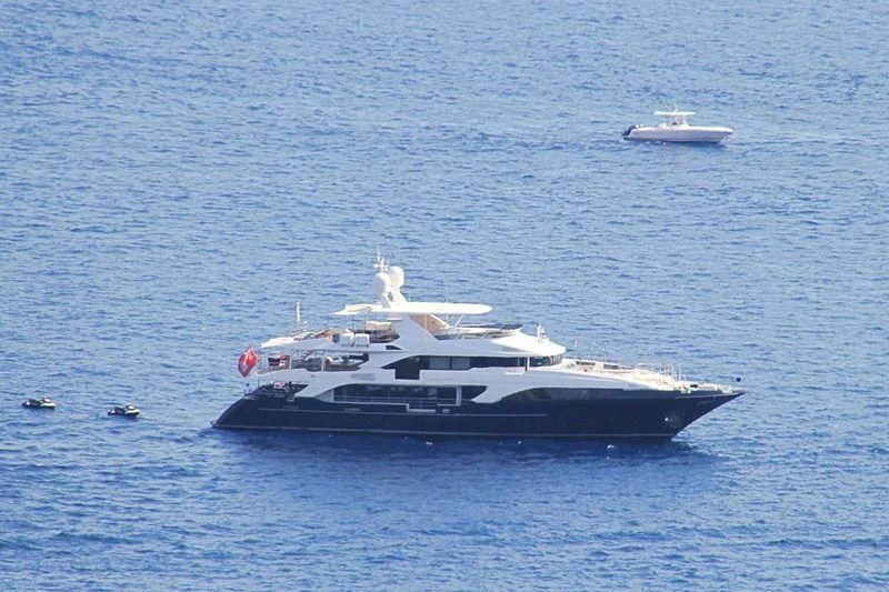 a boat in the water aboard COFINA Yacht for Sale