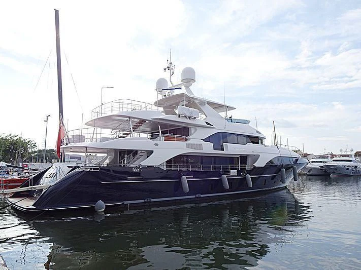 a boat in the water aboard COFINA Yacht for Sale