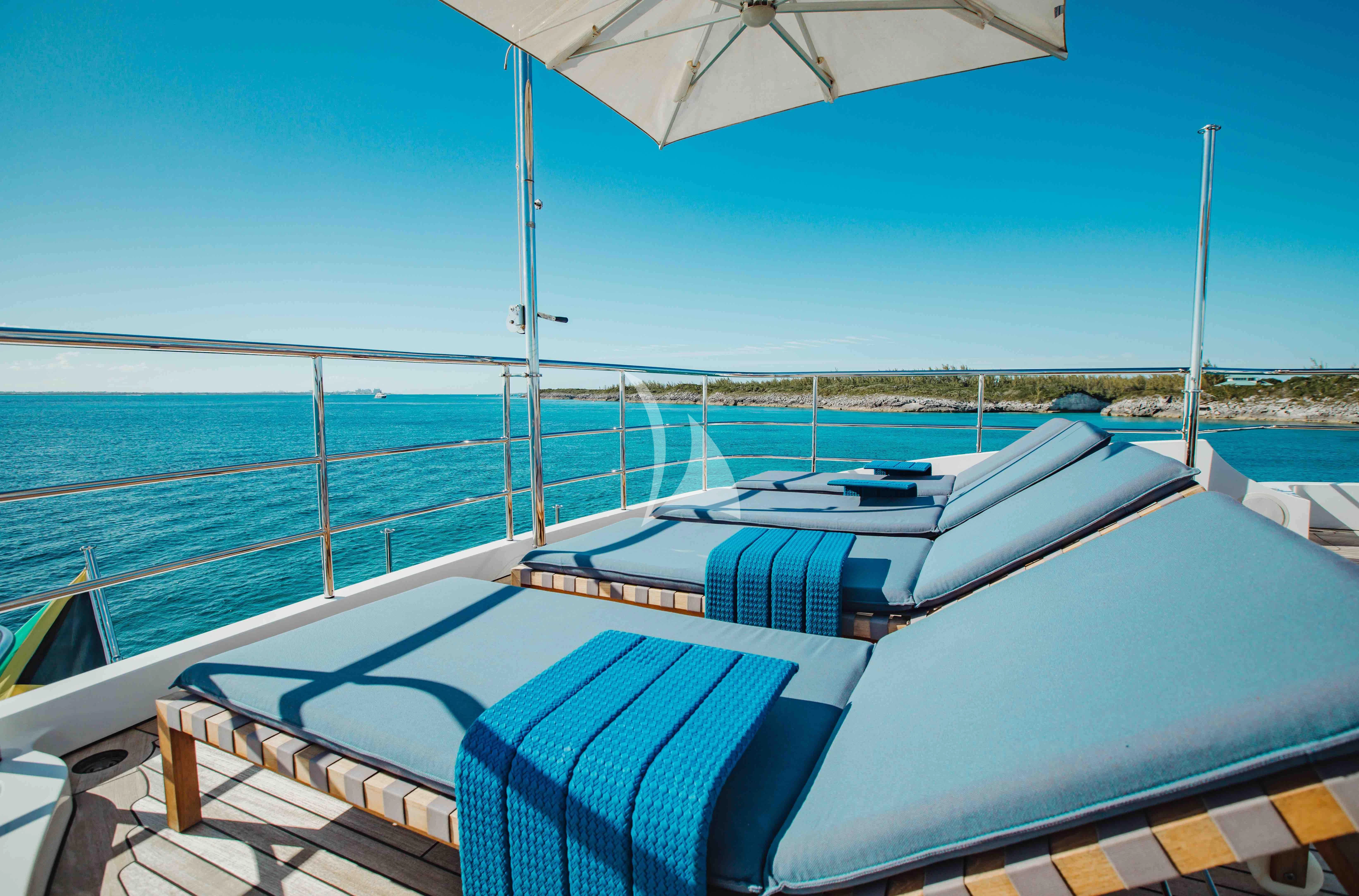 a boat on a deck aboard COFINA Yacht for Sale