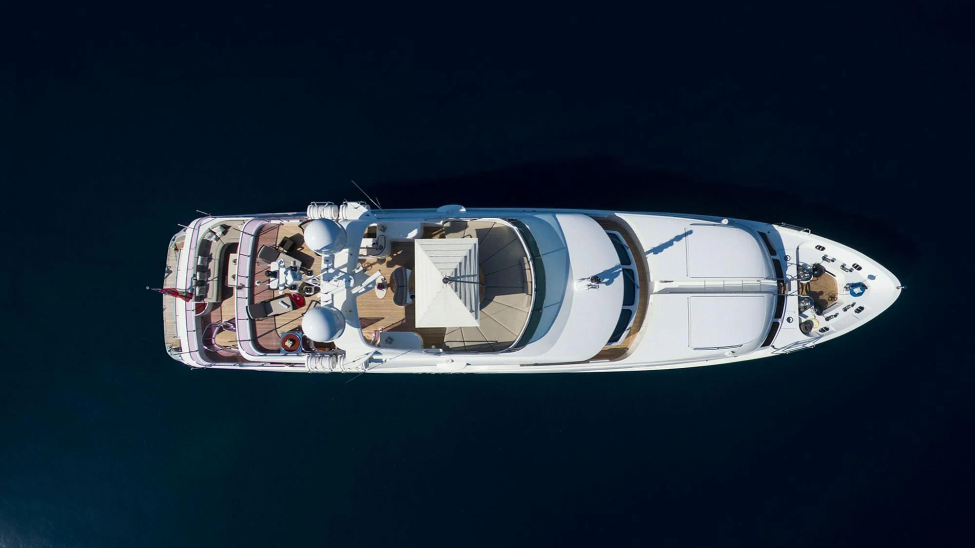 a close-up of a satellite aboard QUEST R Yacht for Sale