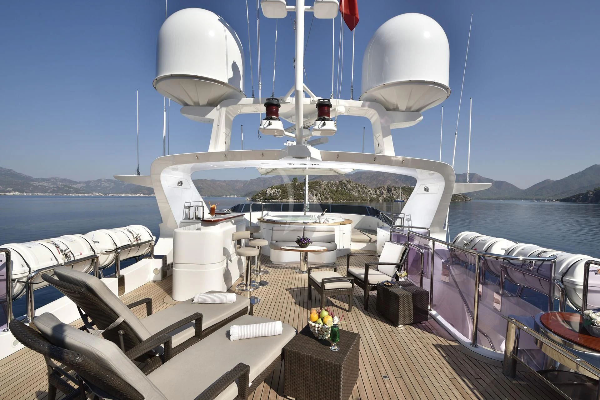 a boat on the water aboard QUEST R Yacht for Sale