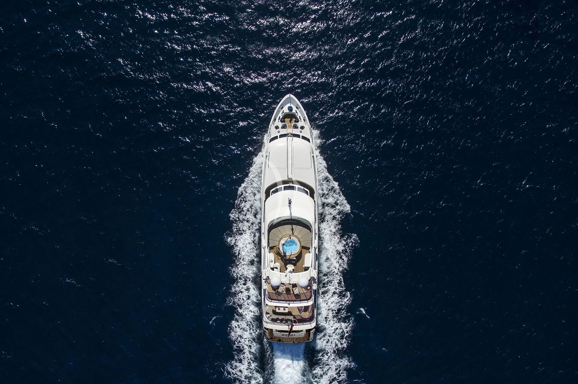 a space shuttle in space aboard QUEST R Yacht for Sale