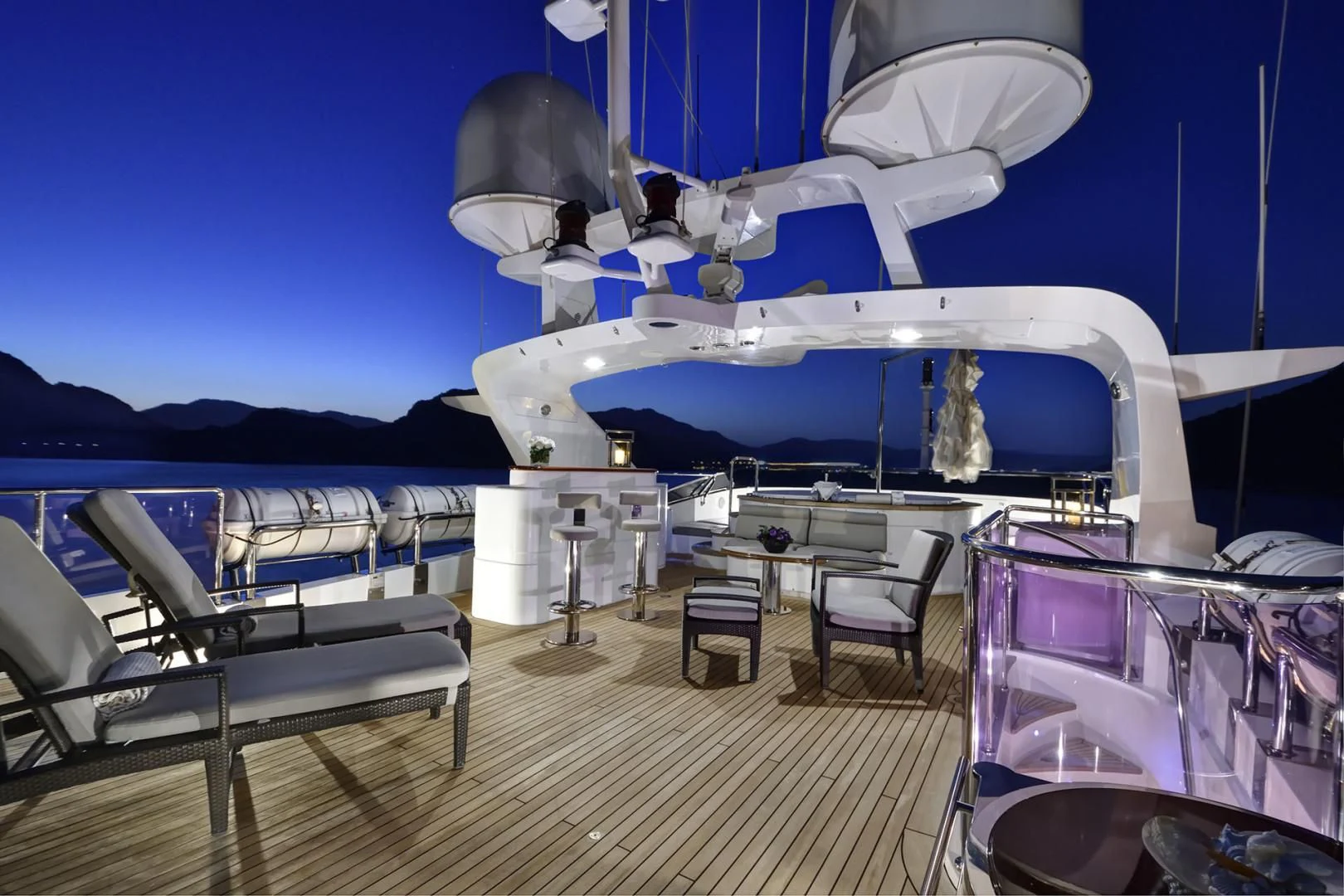 a boat on the water aboard QUEST R Yacht for Sale