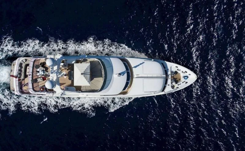 a space ship in space aboard QUEST R Yacht for Sale