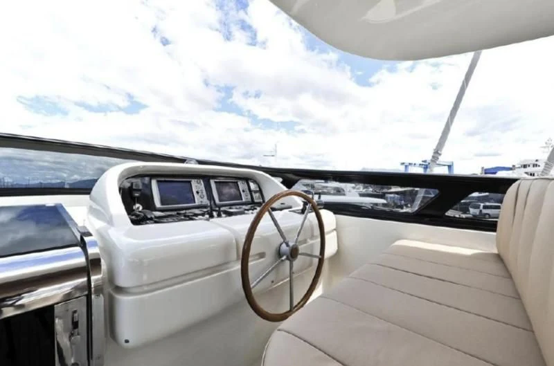 the interior of a car aboard ESCAPE II Yacht for Sale