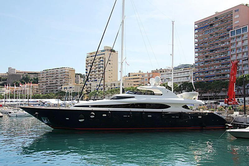 a boat in the water aboard ESCAPE II Yacht for Sale