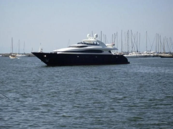 a boat in the water aboard ESCAPE II Yacht for Sale