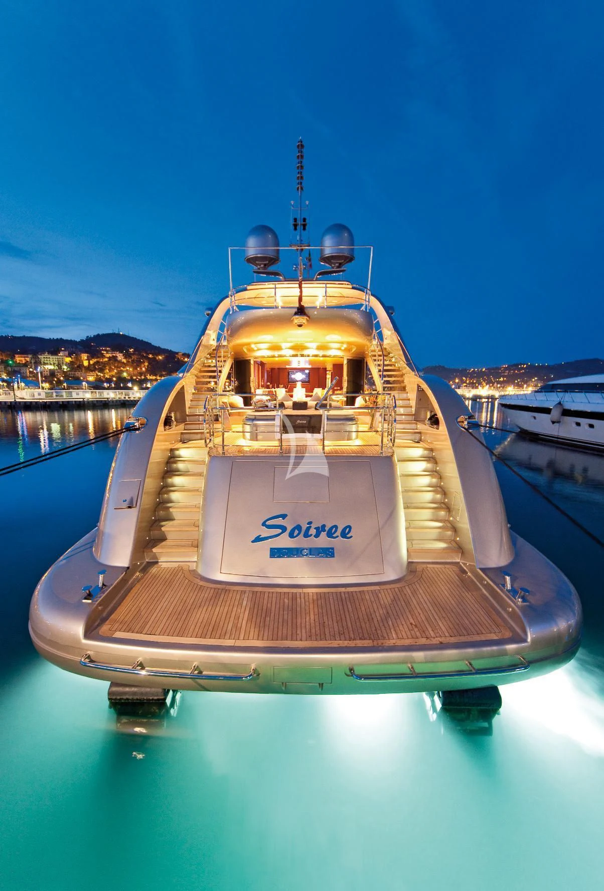 a boat in the water aboard SOIREE Yacht for Sale
