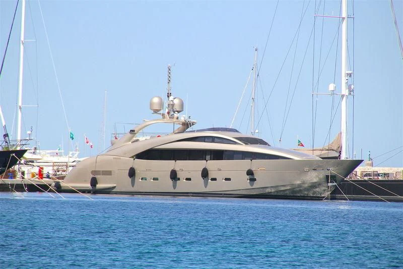 a large white boat aboard SOIREE Yacht for Sale