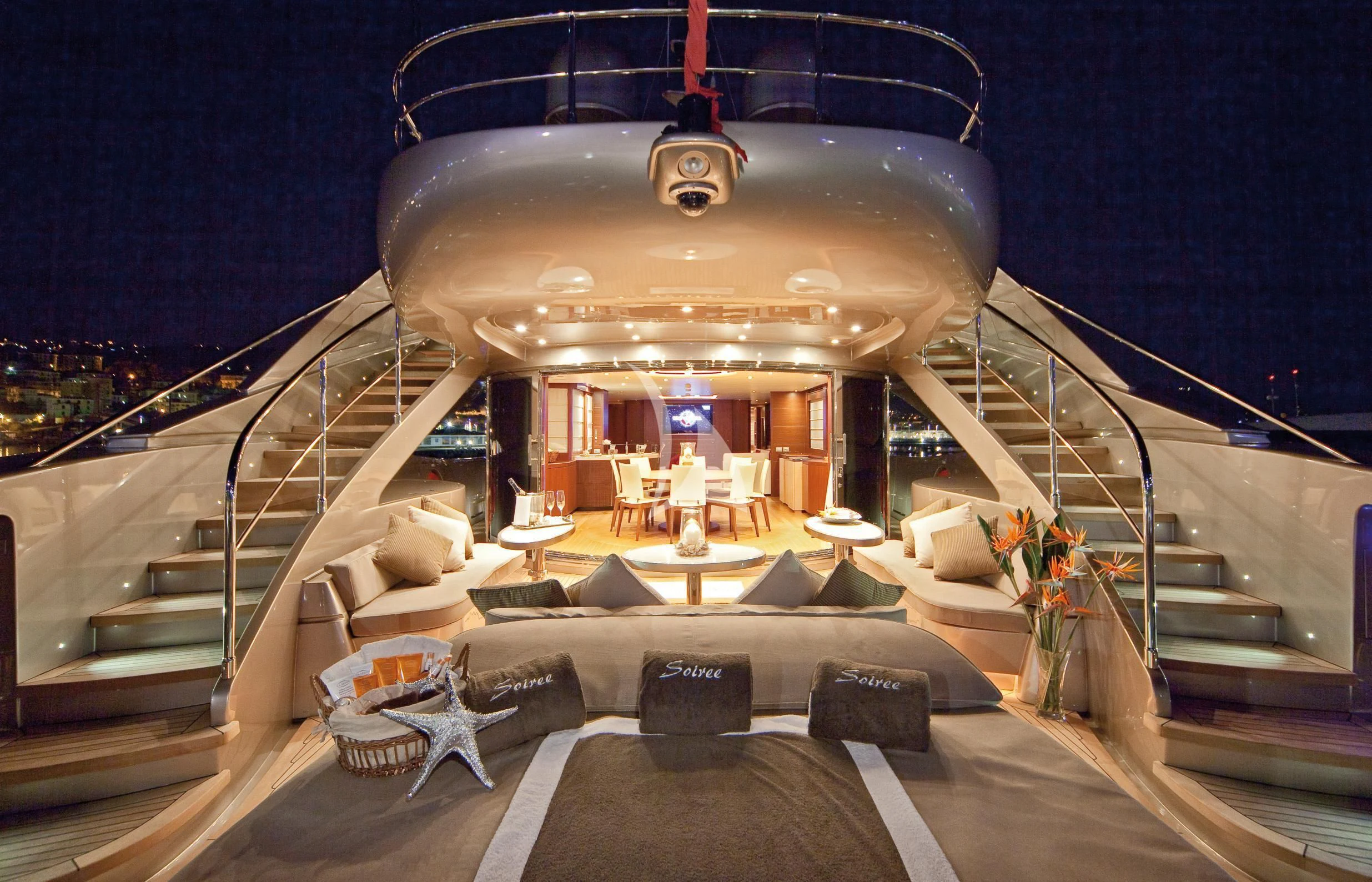 a large space ship aboard SOIREE Yacht for Sale