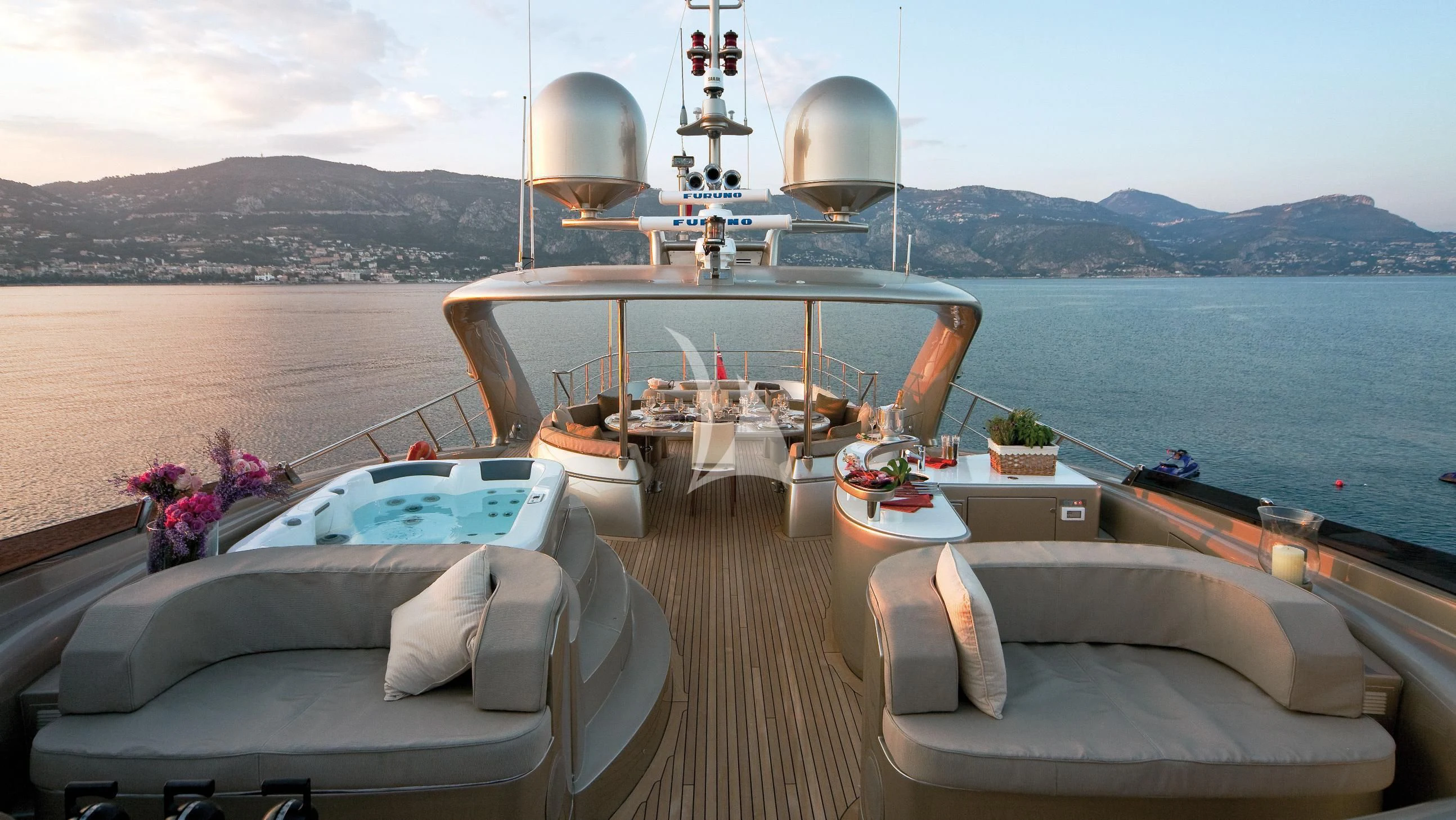 a boat on the water aboard SOIREE Yacht for Sale