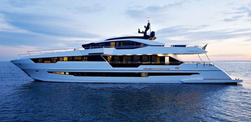 a large white yacht aboard SEA GLASS Yacht for Sale