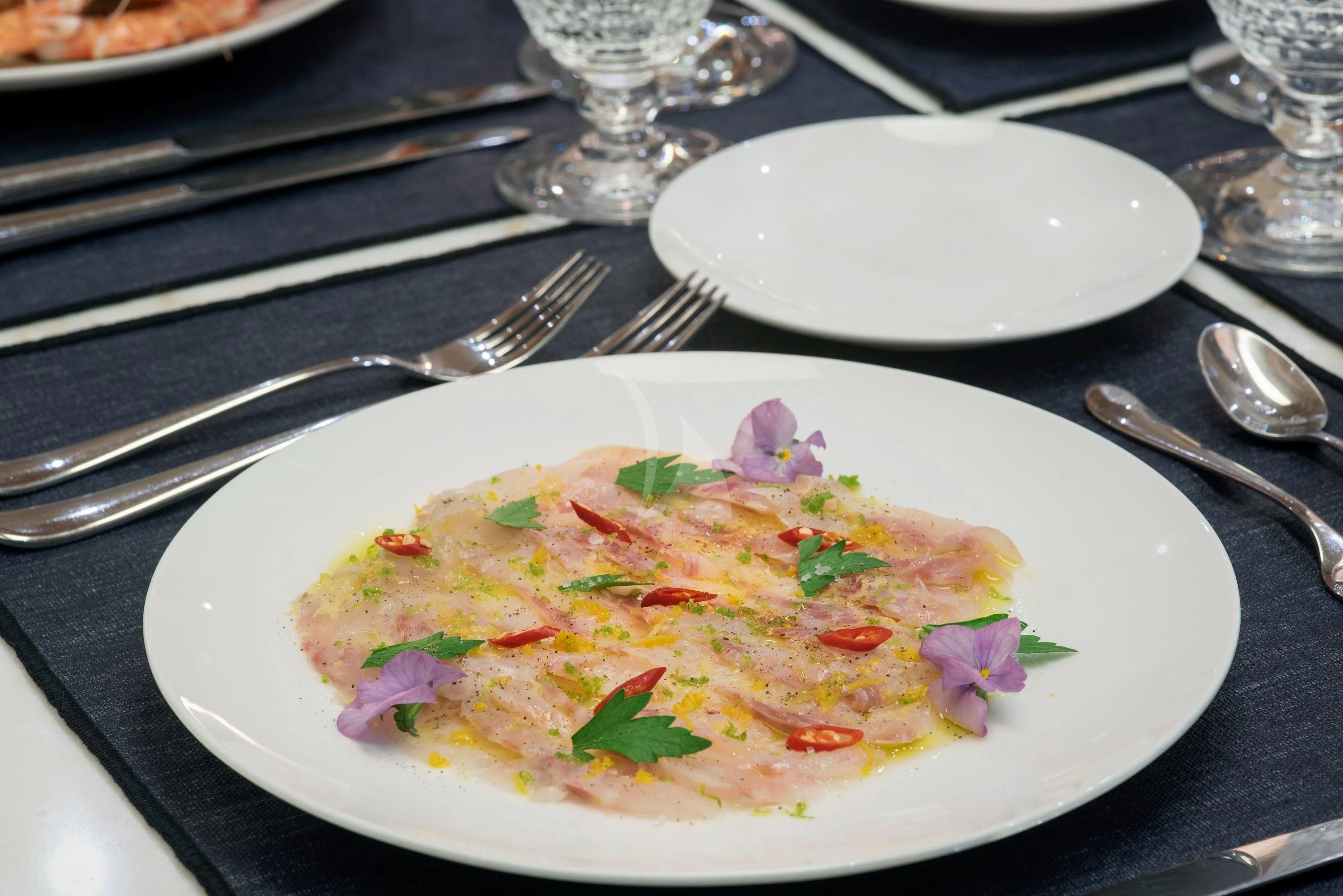 a plate of food aboard IRENE'S Yacht for Sale