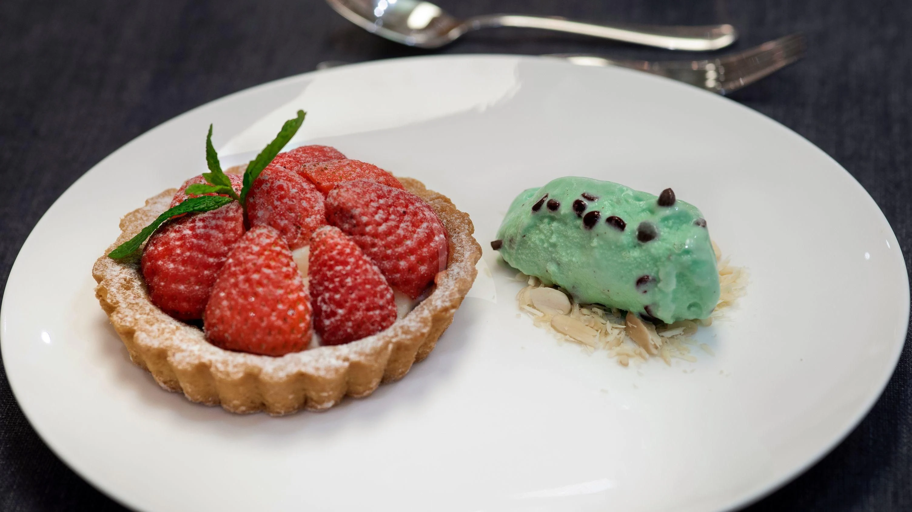 a plate of desserts aboard IRENE'S Yacht for Sale