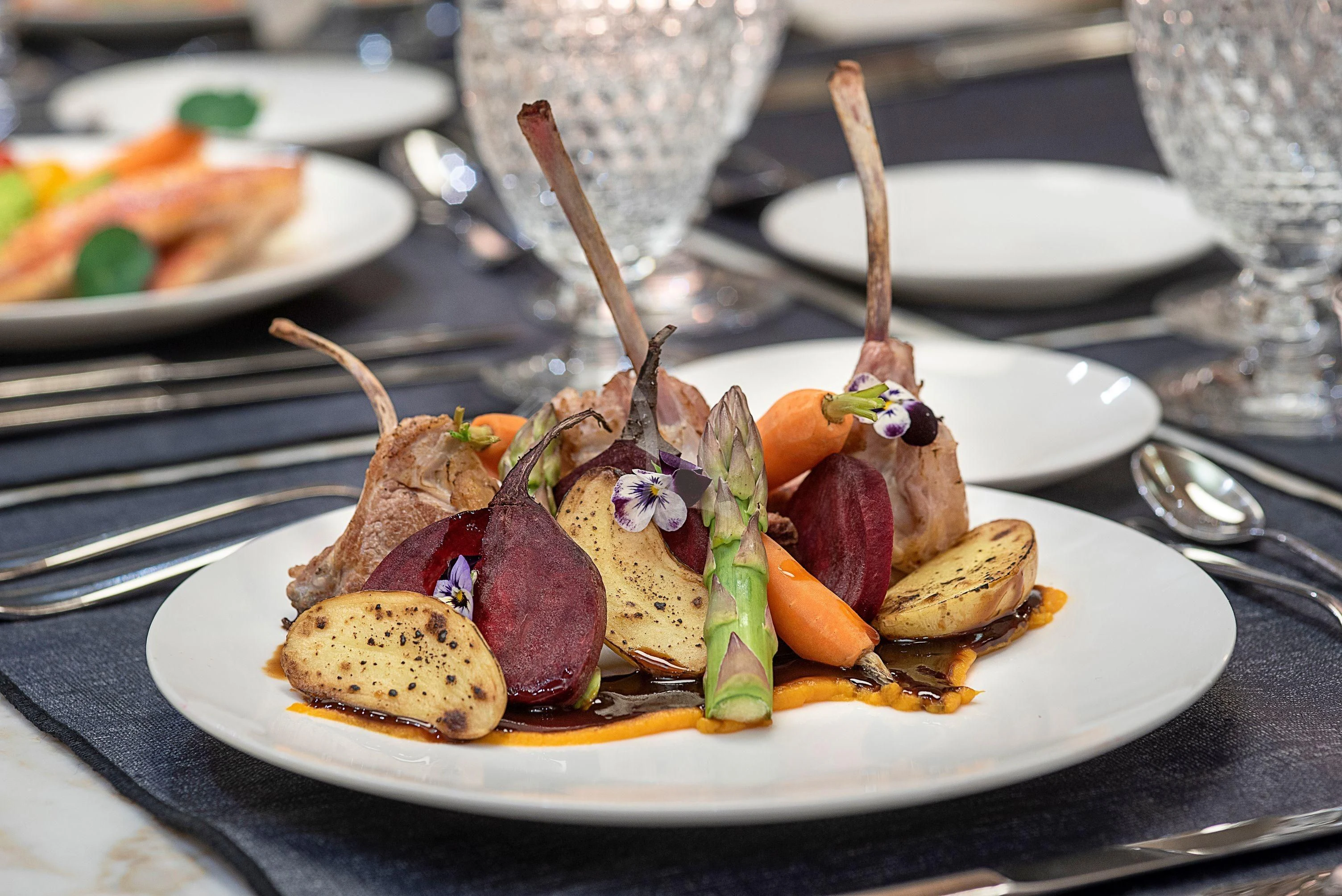 a plate of food aboard IRENE'S Yacht for Sale