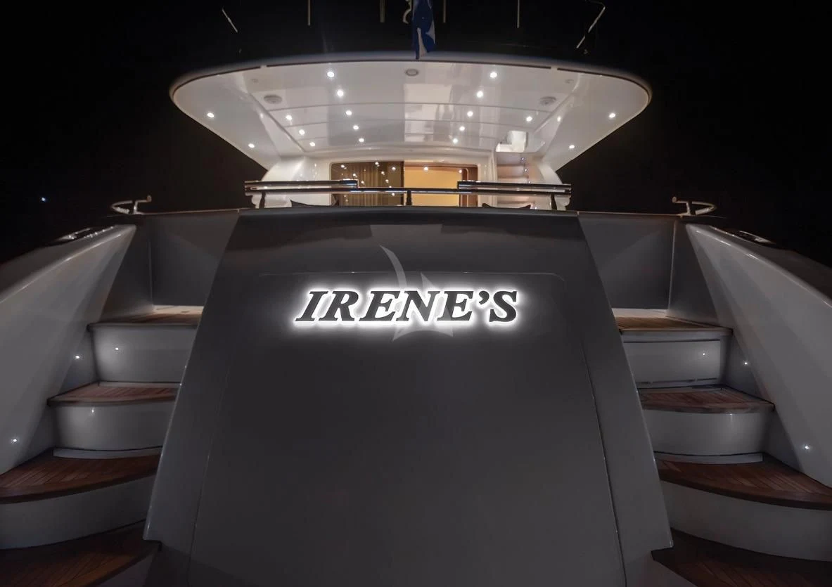 a large white box with a black lid and a black box with a white lid aboard IRENE'S Yacht for Sale