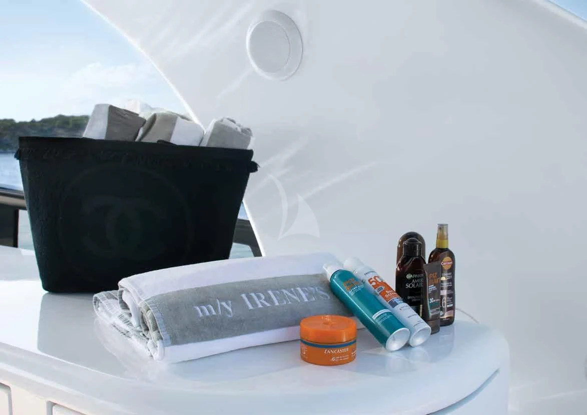 a white rectangular object with a white object on it aboard IRENE'S Yacht for Sale