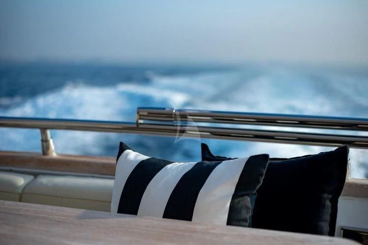 a bed with pillows aboard IRENE'S Yacht for Sale