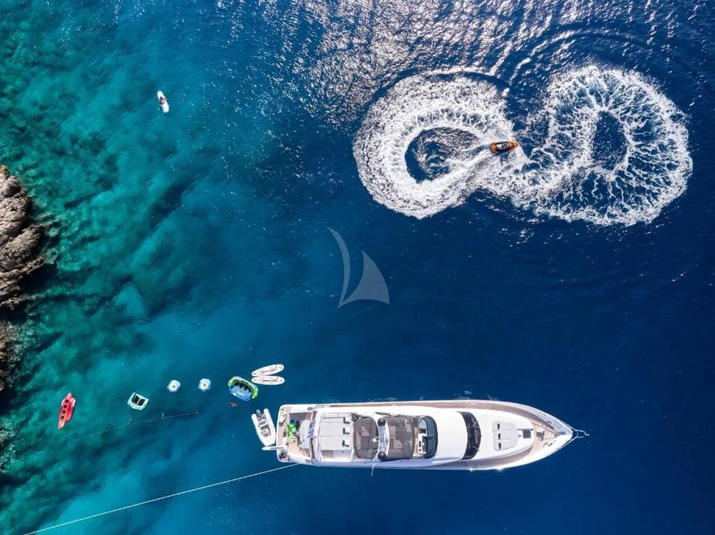 a group of fish swimming in the water aboard IRENE'S Yacht for Sale