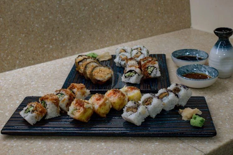 a tray of food aboard IRENE'S Yacht for Sale