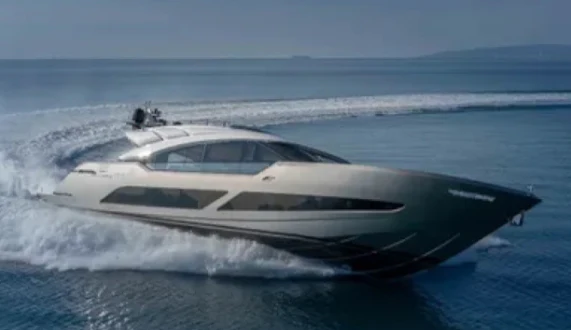 a white yacht in the water aboard GREY GOOSE I Yacht for Sale