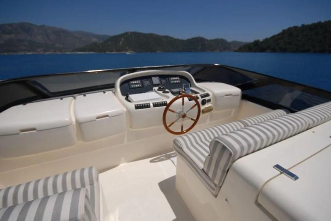 a dashboard of a boat aboard STOLI Yacht for Sale